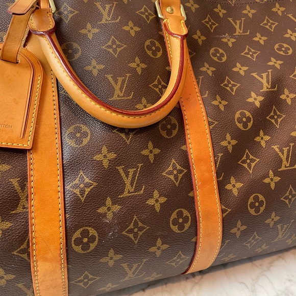 SOLD⚜️Louis Vuitton Monogram Keepall 55 Bandouliere - Picture 11 of 12